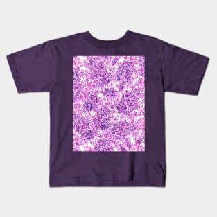 Pink watercolor lilac flowers Kids T-Shirt